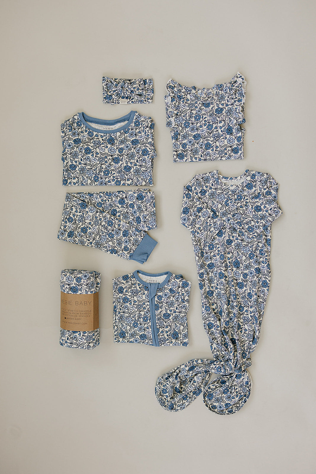 Bluebell Pointelle Floral Bamboo Zipper Romper