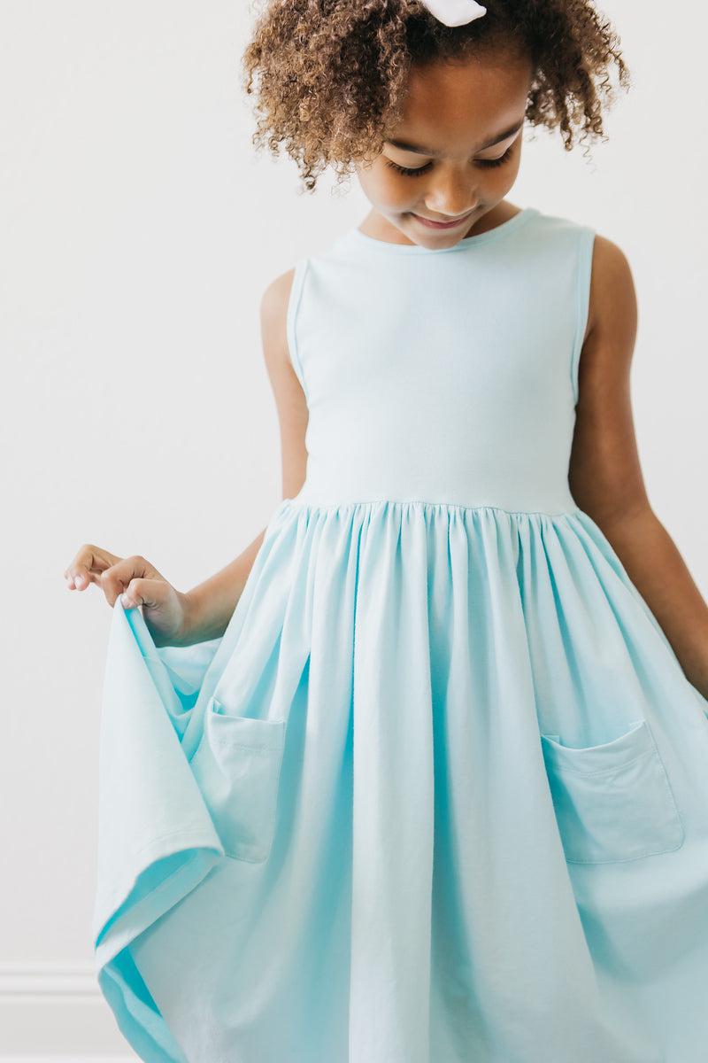 Aqua Tank Pocket Twirl Dress