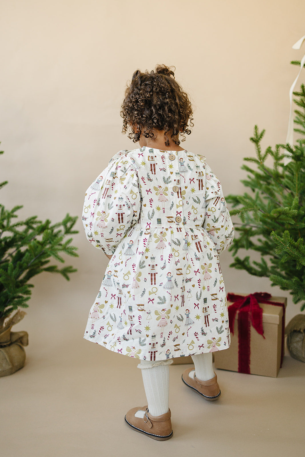 Nutcracker Long Sleeve Ruffle Dress Bloomers Set