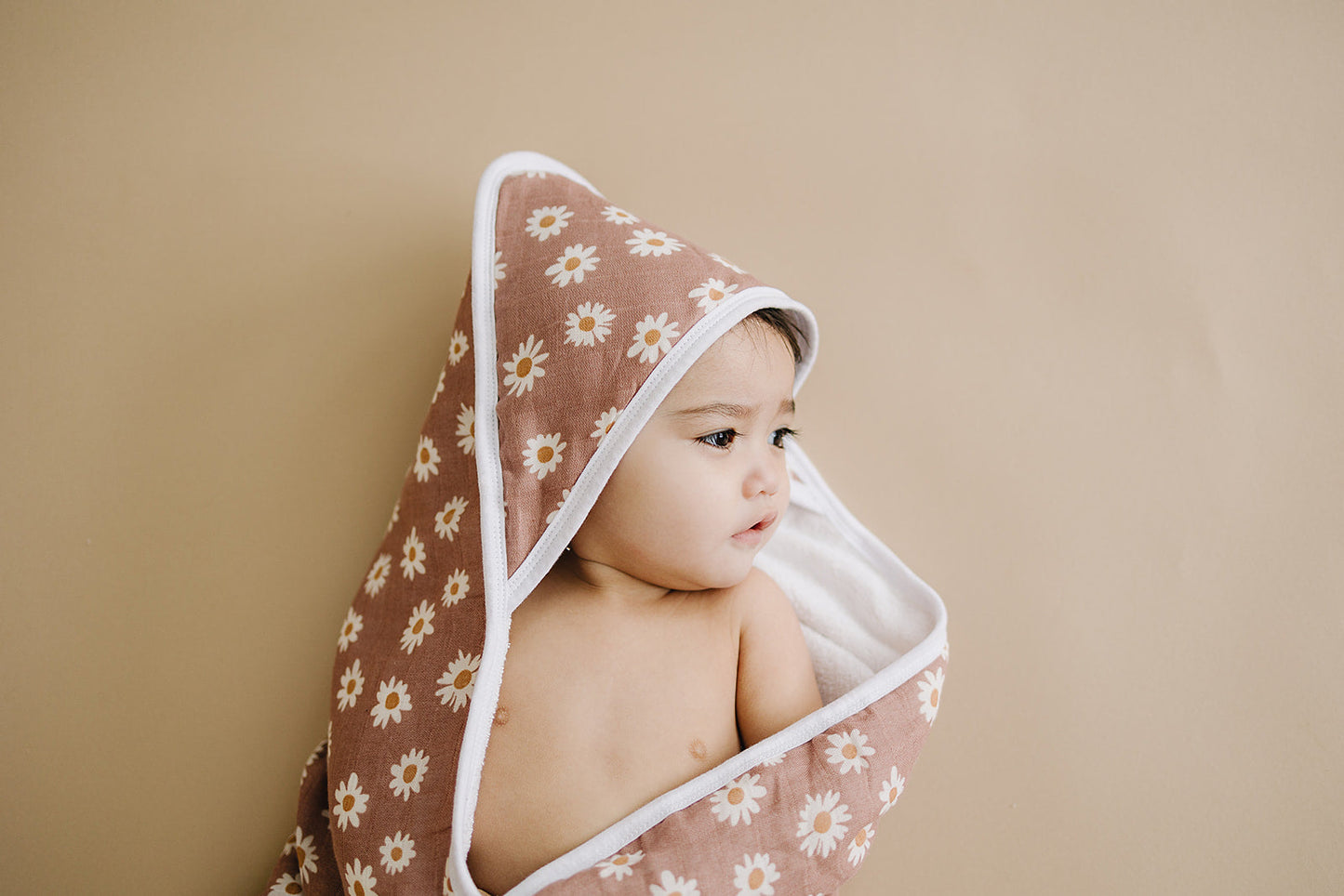 Daisy Dream Floral Muslin Hooded Towel