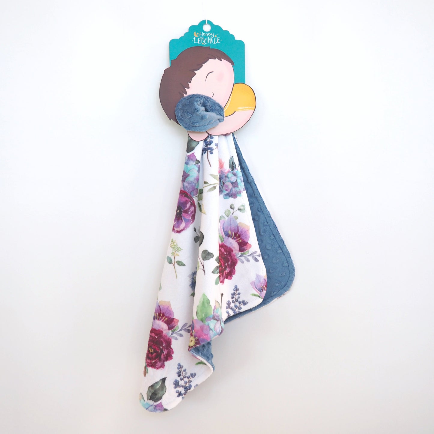 Mini Minky - Blue Floral Blanket