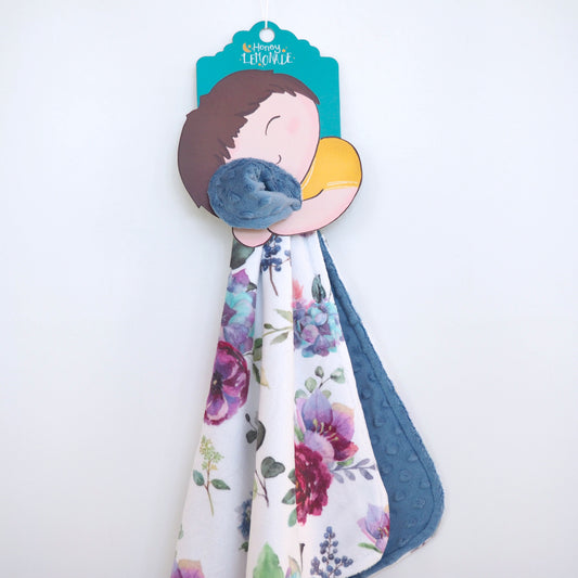 Mini Minky - Blue Floral Blanket