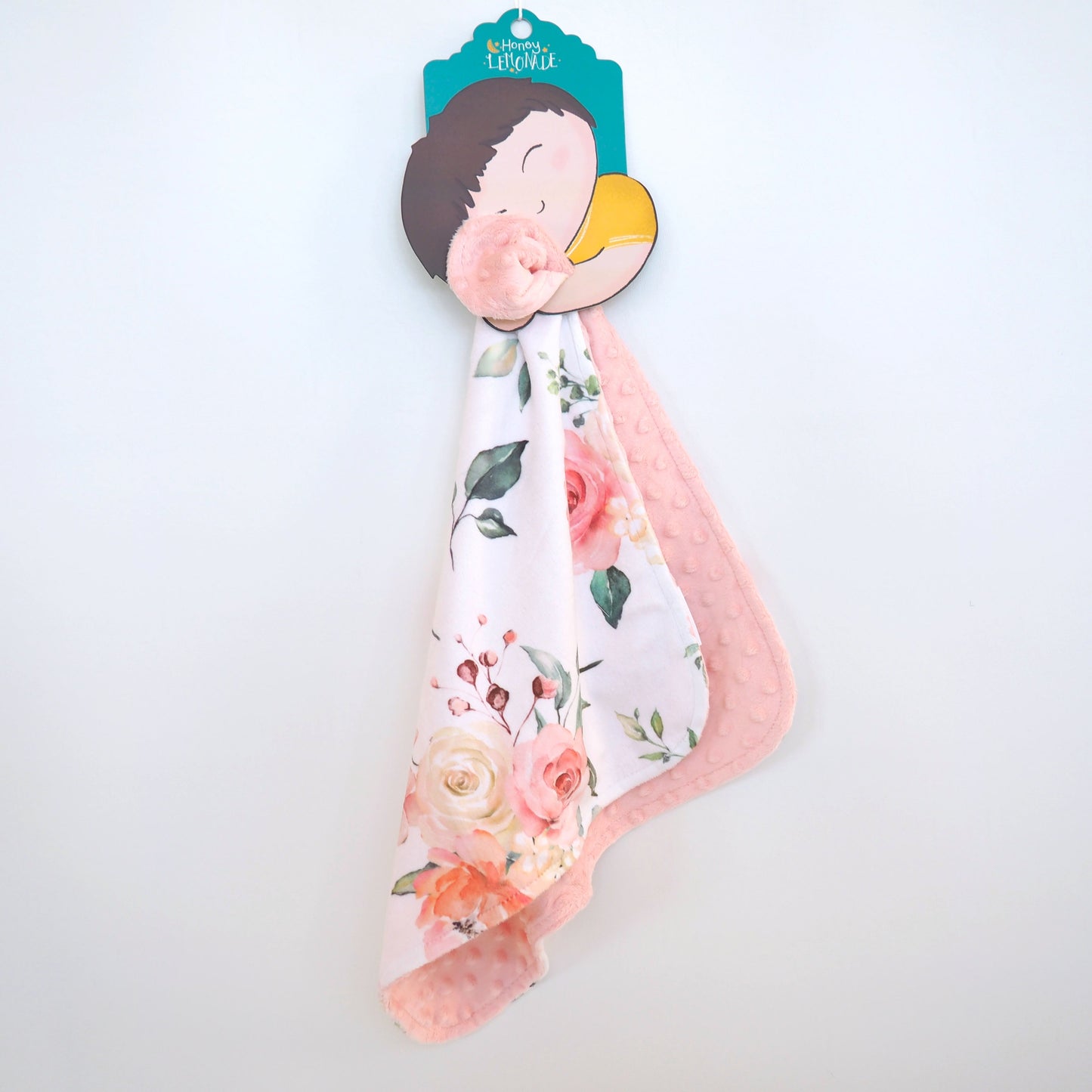 Mini Minky - Peach Floral Blanket