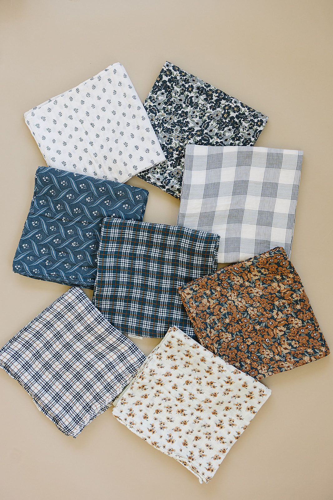 Autumn Bloom Floral Muslin Burp Cloth