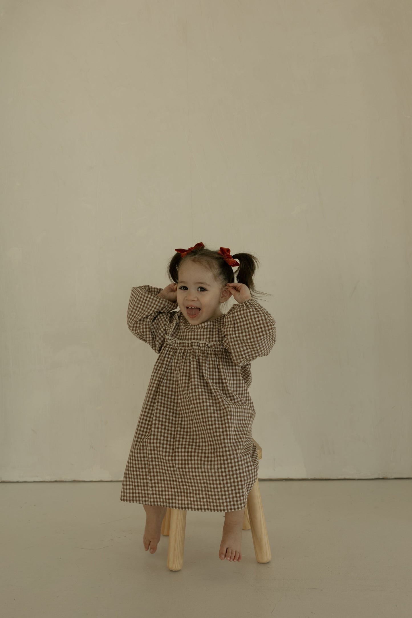 Child Long Sleeve Dress | Honey Gingham