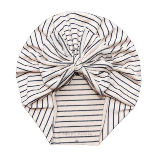 Greda | Navy & Natural Stripe | Classic Headwrap