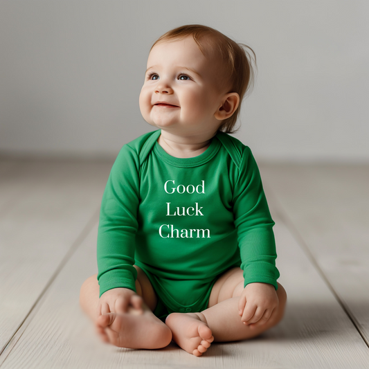 Good Luck Charm Infant Long Sleeve Bodysuit - St. Patrick's Day Baby Outfit
