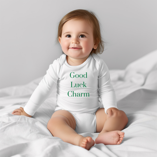 Good Luck Charm Infant Long Sleeve Bodysuit - St. Patrick's Day Baby Outfit