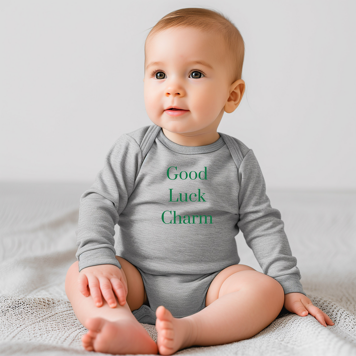 Good Luck Charm Infant Long Sleeve Bodysuit - St. Patrick's Day Baby Outfit