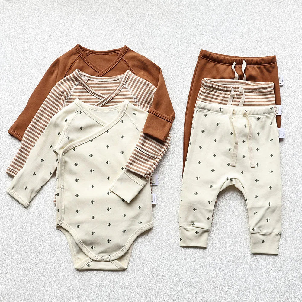 Long Sleeve Bodysuit Romper & Pants Outfit