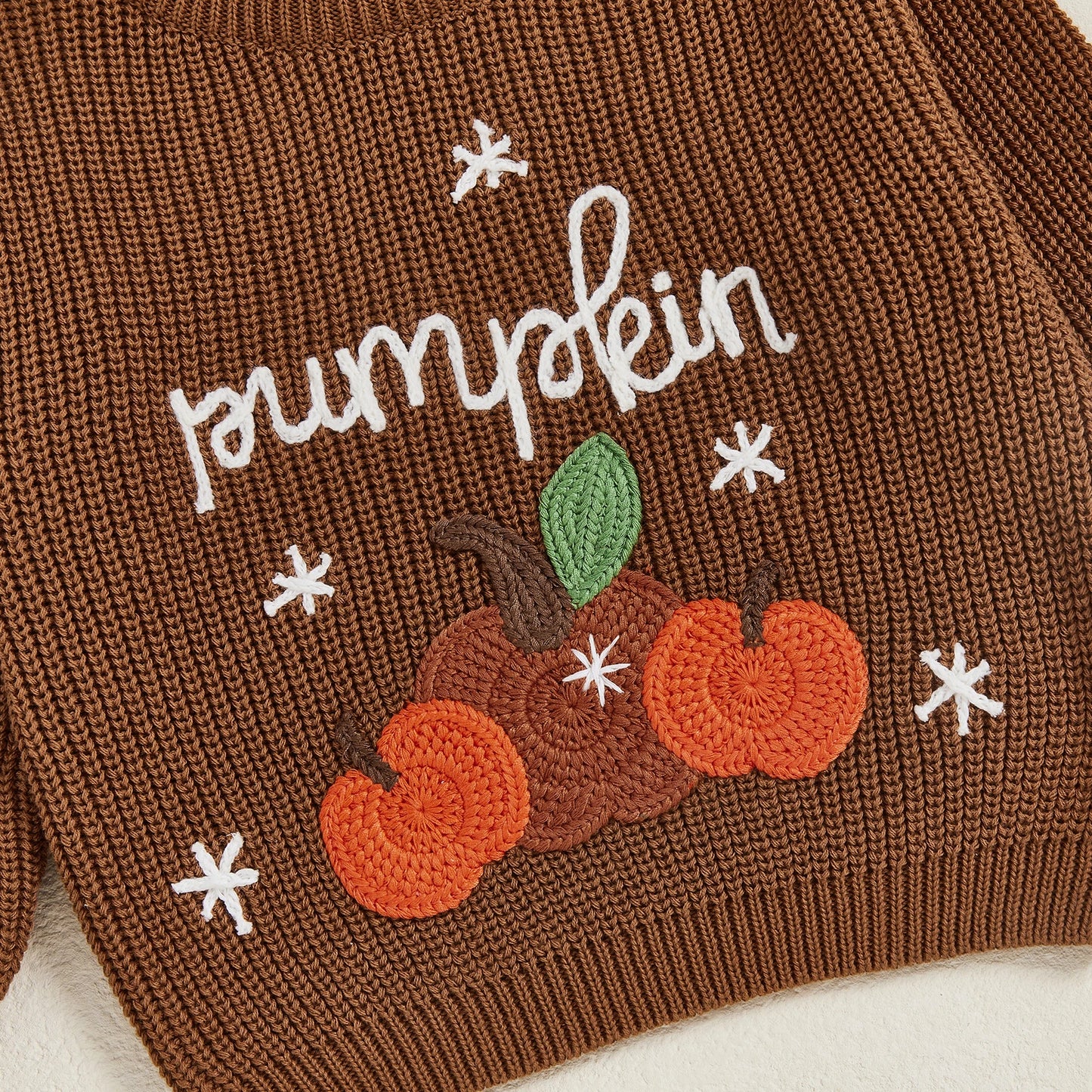 Baby Toddler Kids Boys Girls Halloween Fall Sweater Long Sleeve Round Neck Pumpkin/ Pumpkin Season Truck/Ghost Embroidery Knit Top