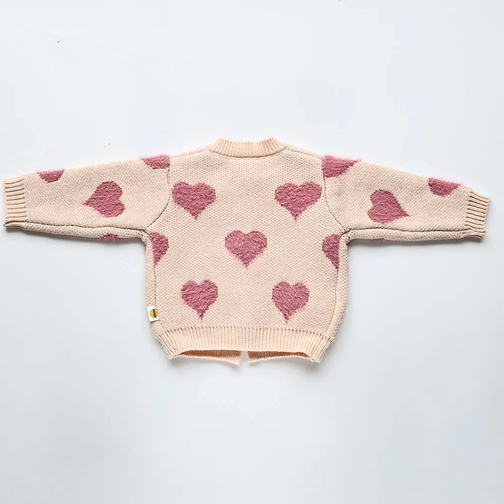 Heart Print 2 Piece Sweater Set