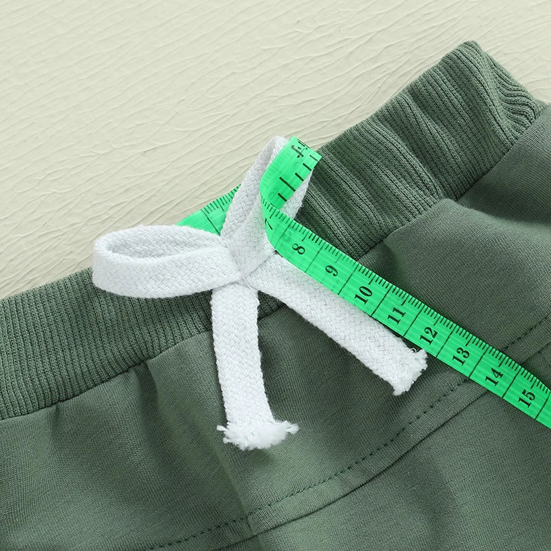 Baby Toddler Boys 2Pcs Auntie's Lil Dude Summer Outfit Letter Print Round Neck Short Sleeve Top with Solid Color Shorts Set