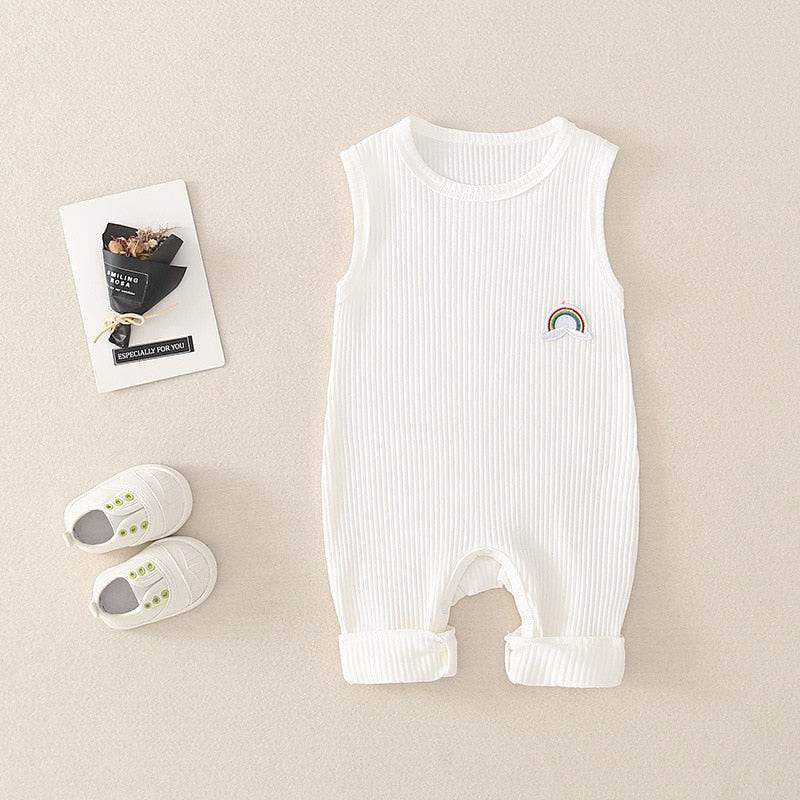 Rainbow Sleeveless Tank Playsuit Romper