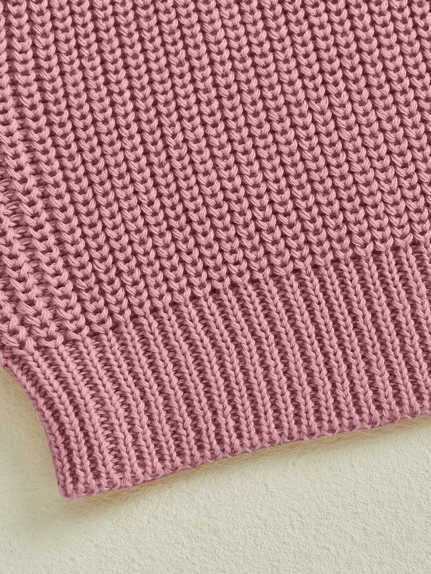 Baby Toddler Boys Girls Knit Sweater Long Sleeve Round Neck Solid Color Pullover Fall Top