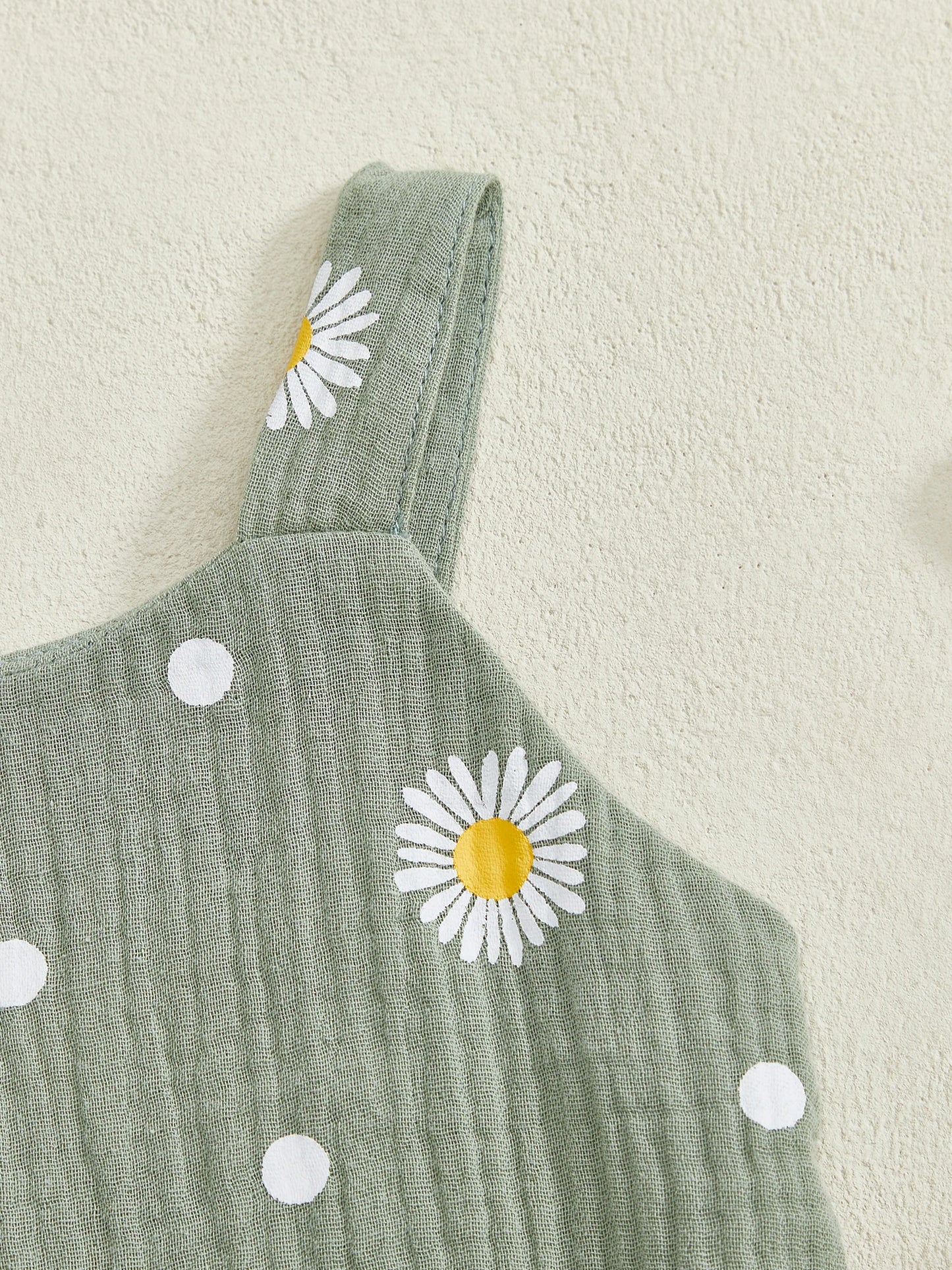 Baby Toddler Girls Summer Overalls Infants Sleeveless Daisy Floral Print Suspender Flared Pants