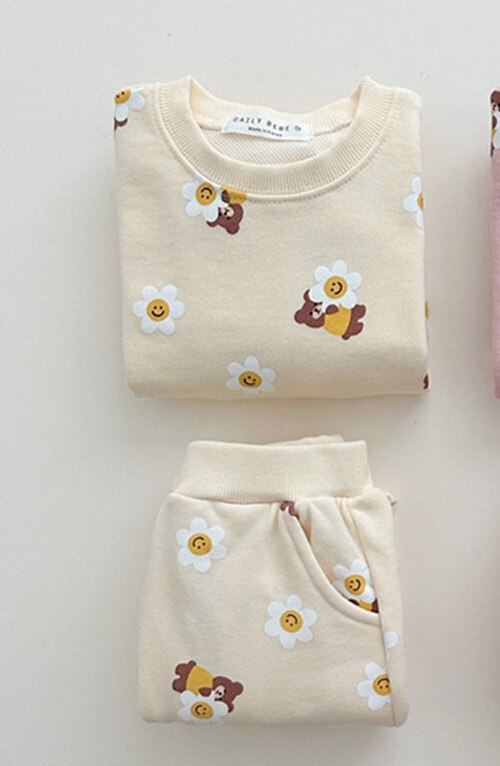 Girls Floral Jogger Set