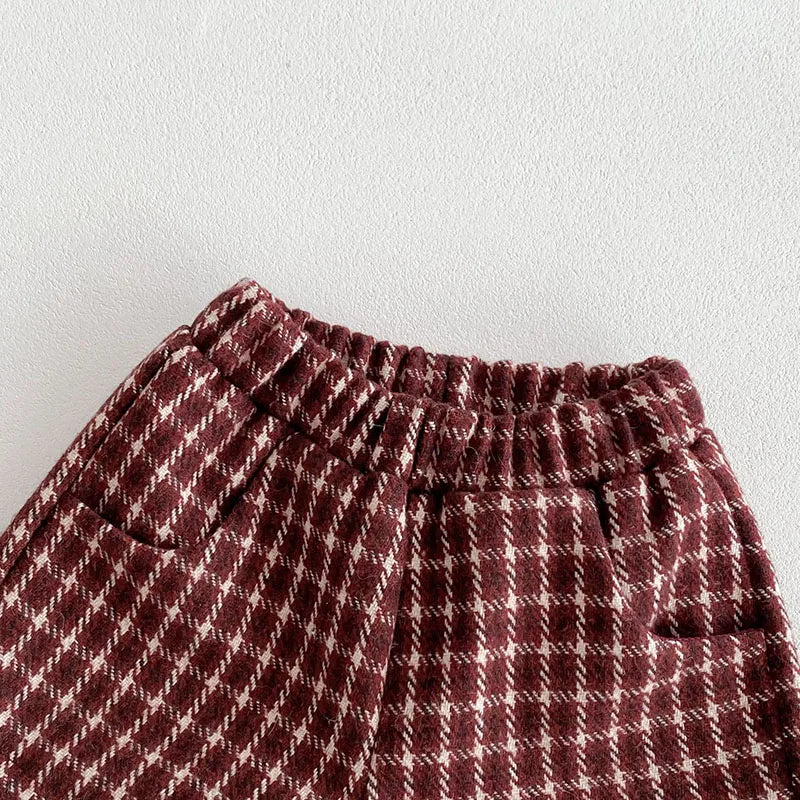 Retro Tweed Vest and Shorts Outfit Set