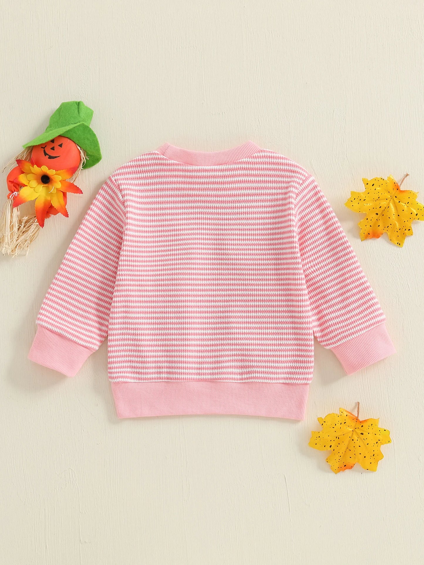 Baby Toddler Girls Boys Long Sleeve Crew Neck Ghost Pumpkin Striped Pullover Halloween Top Clothes
