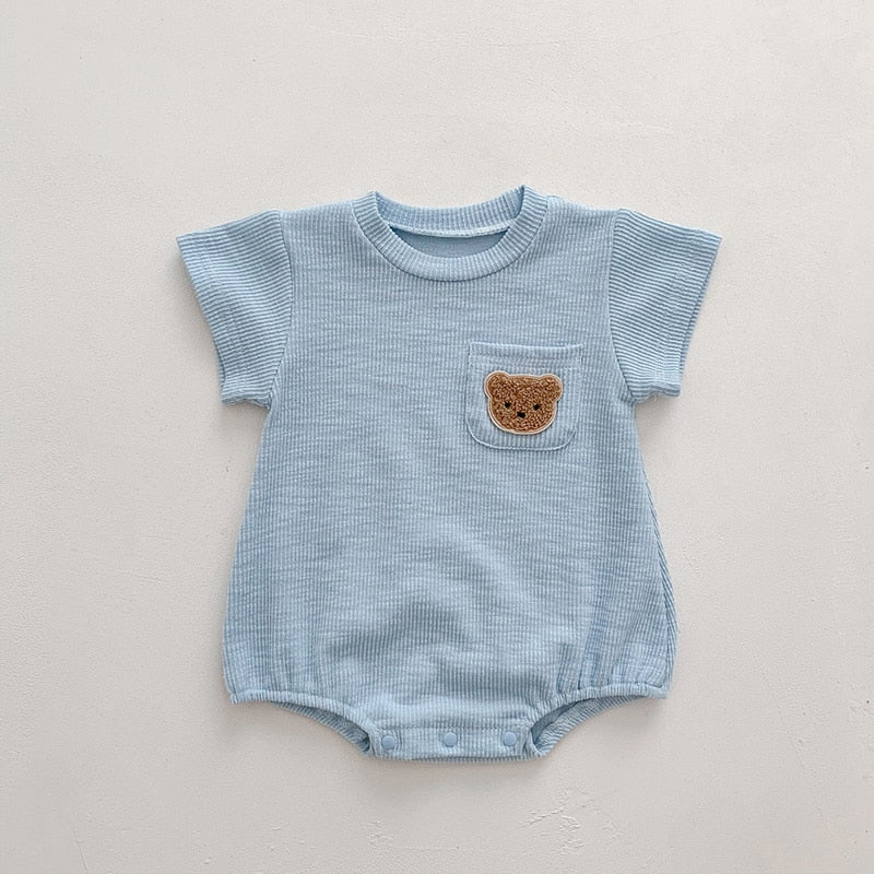 Teddy Bear Pocket bodysuit Romper