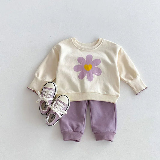 Flower Sweater Jogger Set