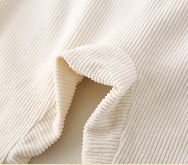 Corduroy Cartoon Bear Jumpsuit Romper