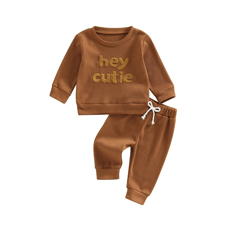 Baby Waffle 3D Print Jogger Set