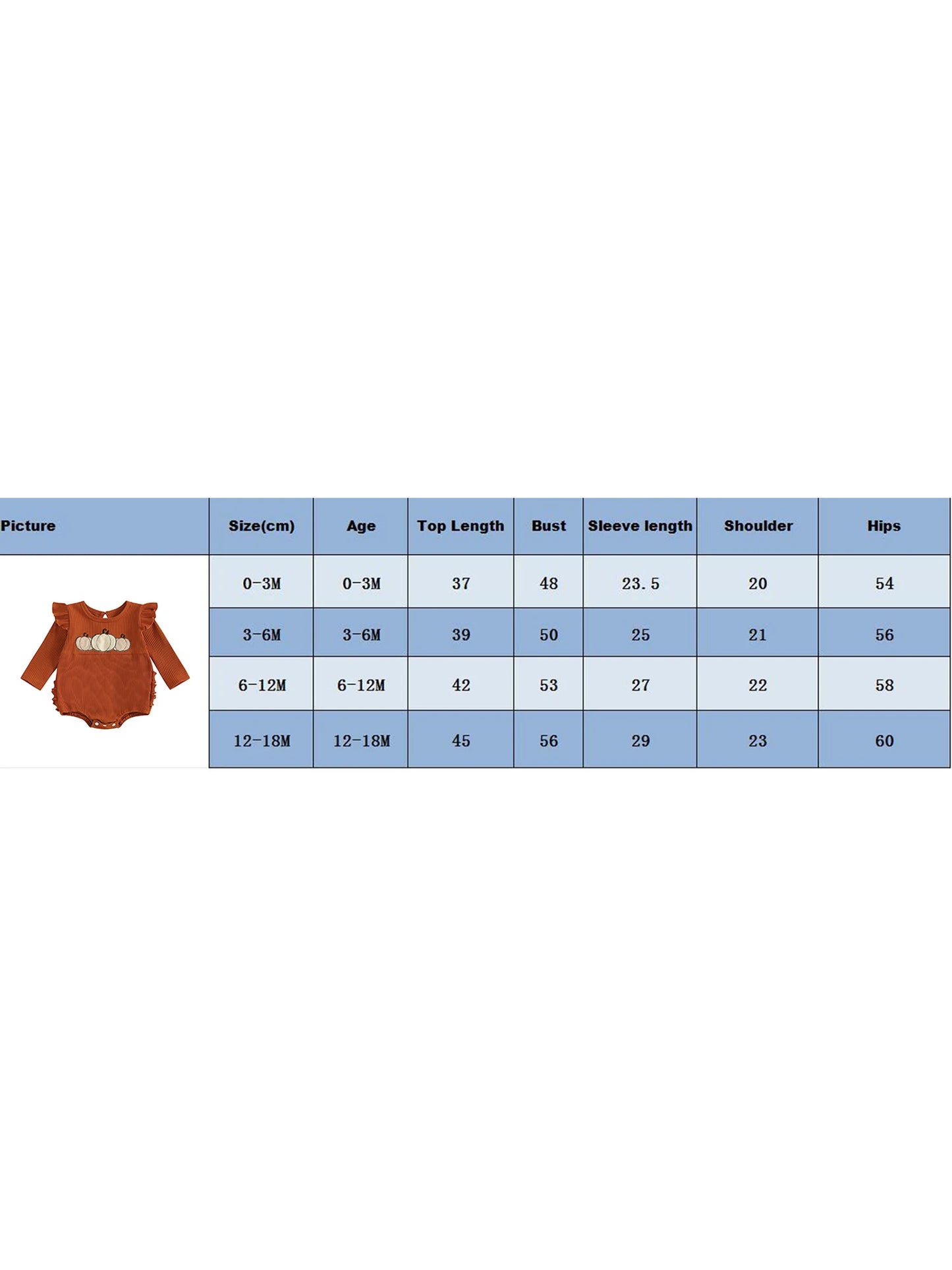 Baby Girl Pumpkin Embroidered Jumpsuit Halloween Fall Long Sleeve Round Neck Ruffle Romper