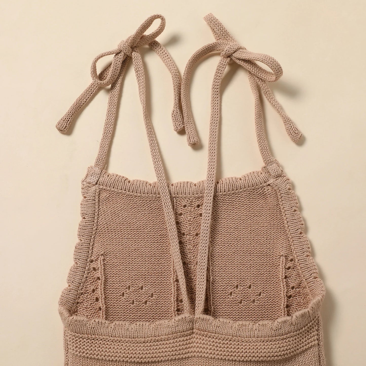 Baby Girls 2Pcs Summer Clothing Set Sleeveless Solid Knitted Tank Top Bodysuit and Shorts Set
