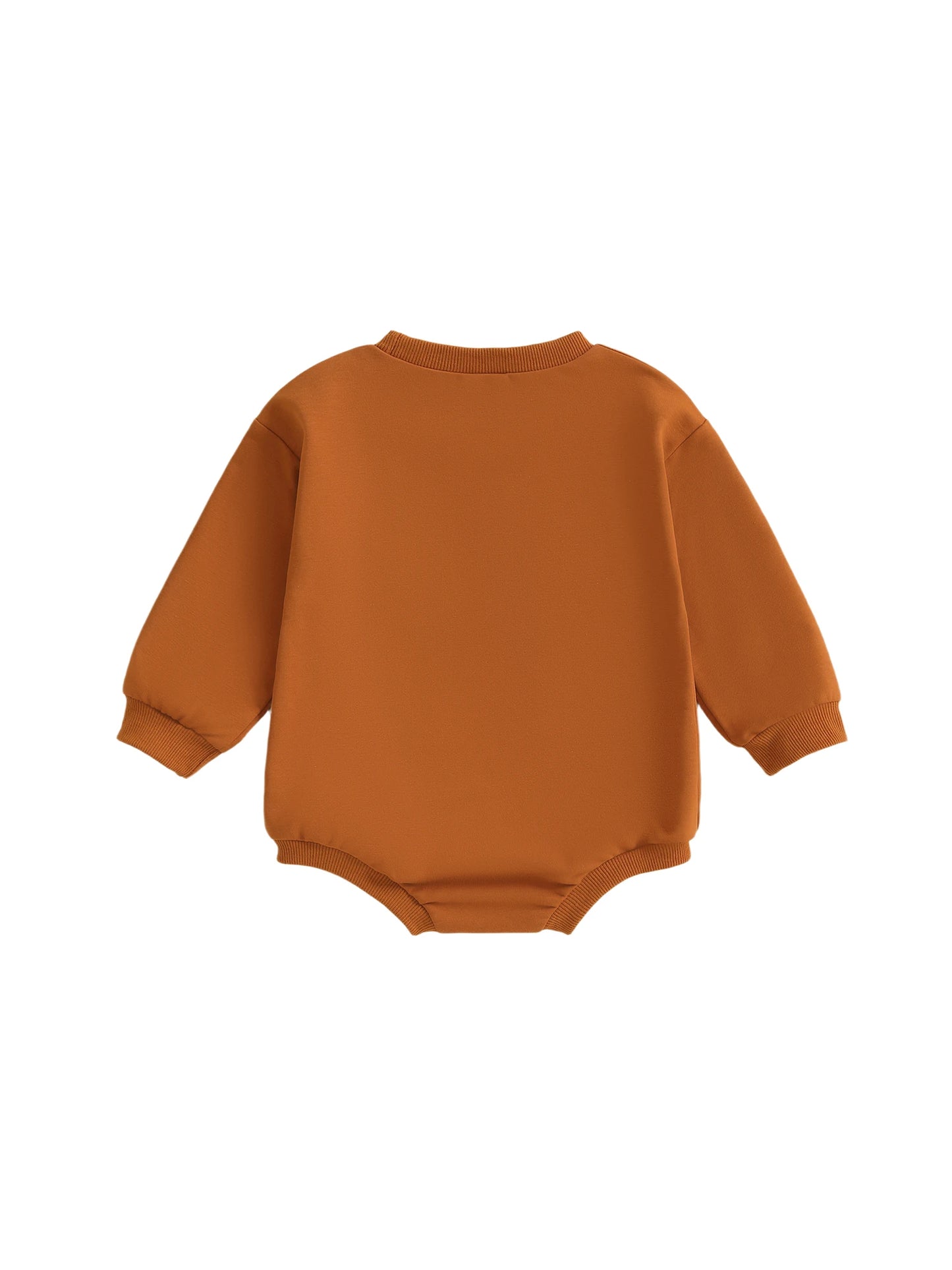 Baby Boys Girls Halloween Thanksgiving Fall Bubble Romper Casual Pumpkin Embroidery Long Sleeve Jumpsuit Toddler Cute Clothes