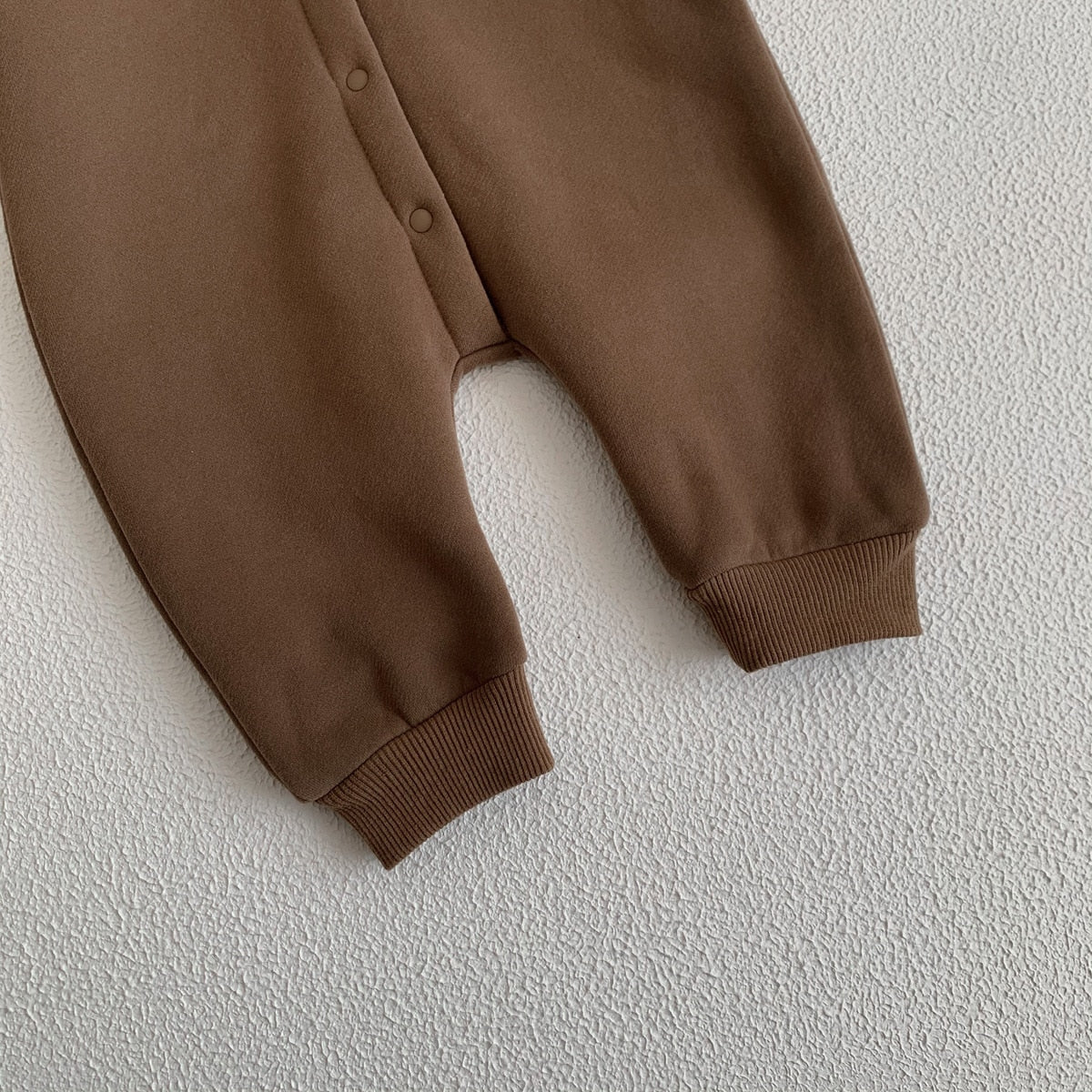 Teddy Bear Patch Hoodie Jumpsuit Romper