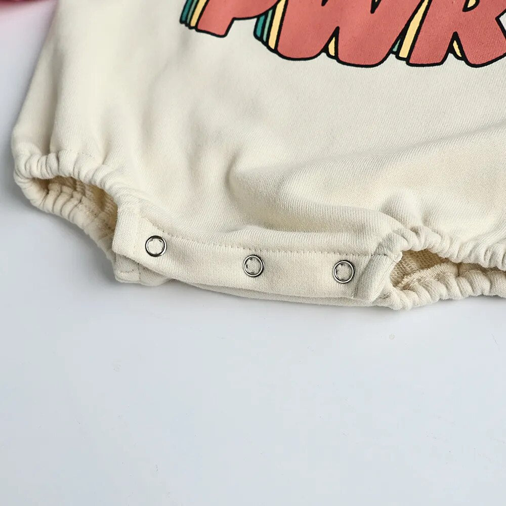 GIRL POWER Patchwork Sweater Bodysuit Romper