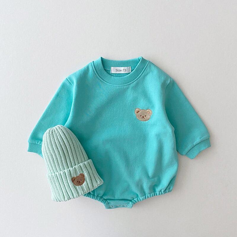 Teddy Bear Sweatshirt Bodysuit Romper