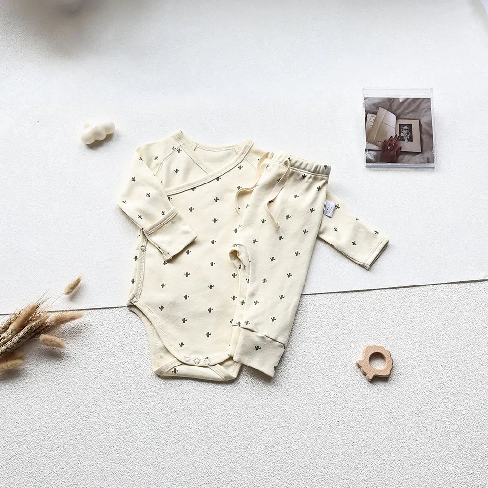 Long Sleeve Bodysuit Romper & Pants Outfit