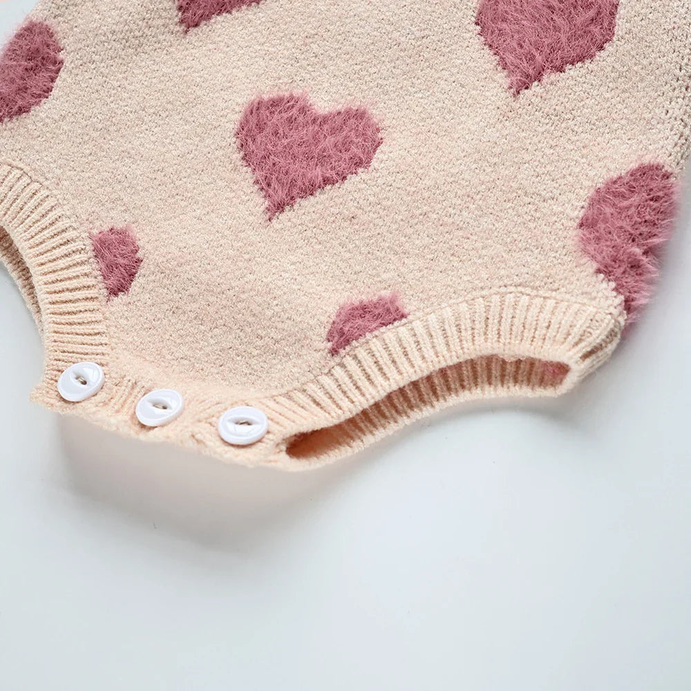 Heart Print 2 Piece Sweater Set