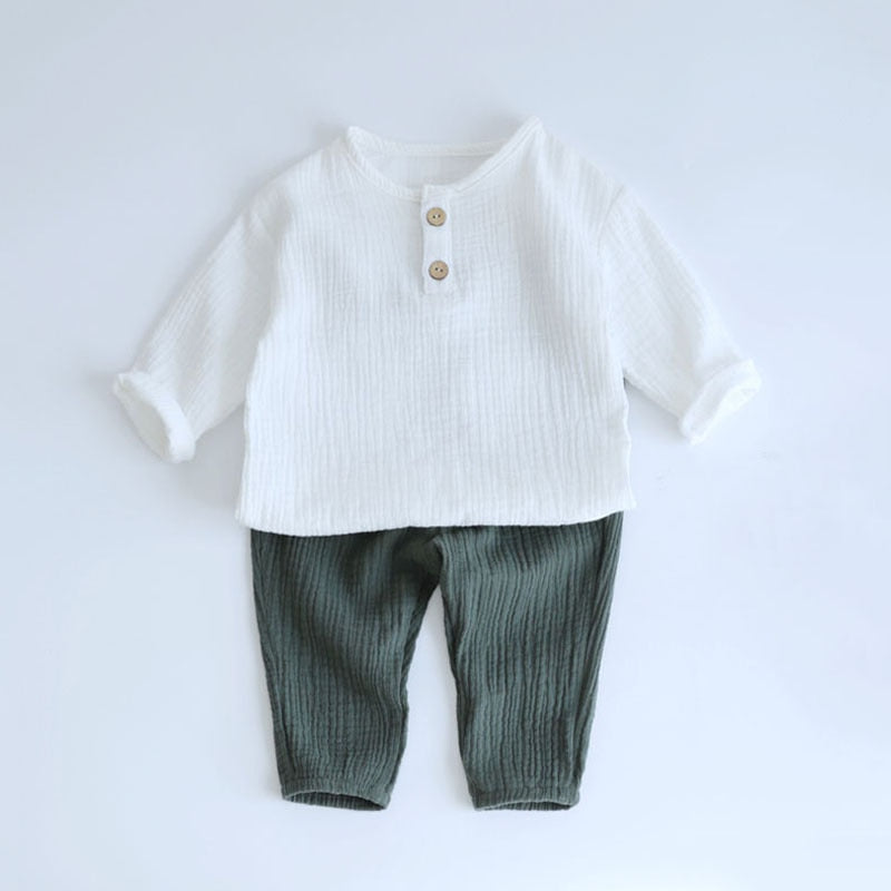 Muslin Linen Cotton Long Sleeve Set