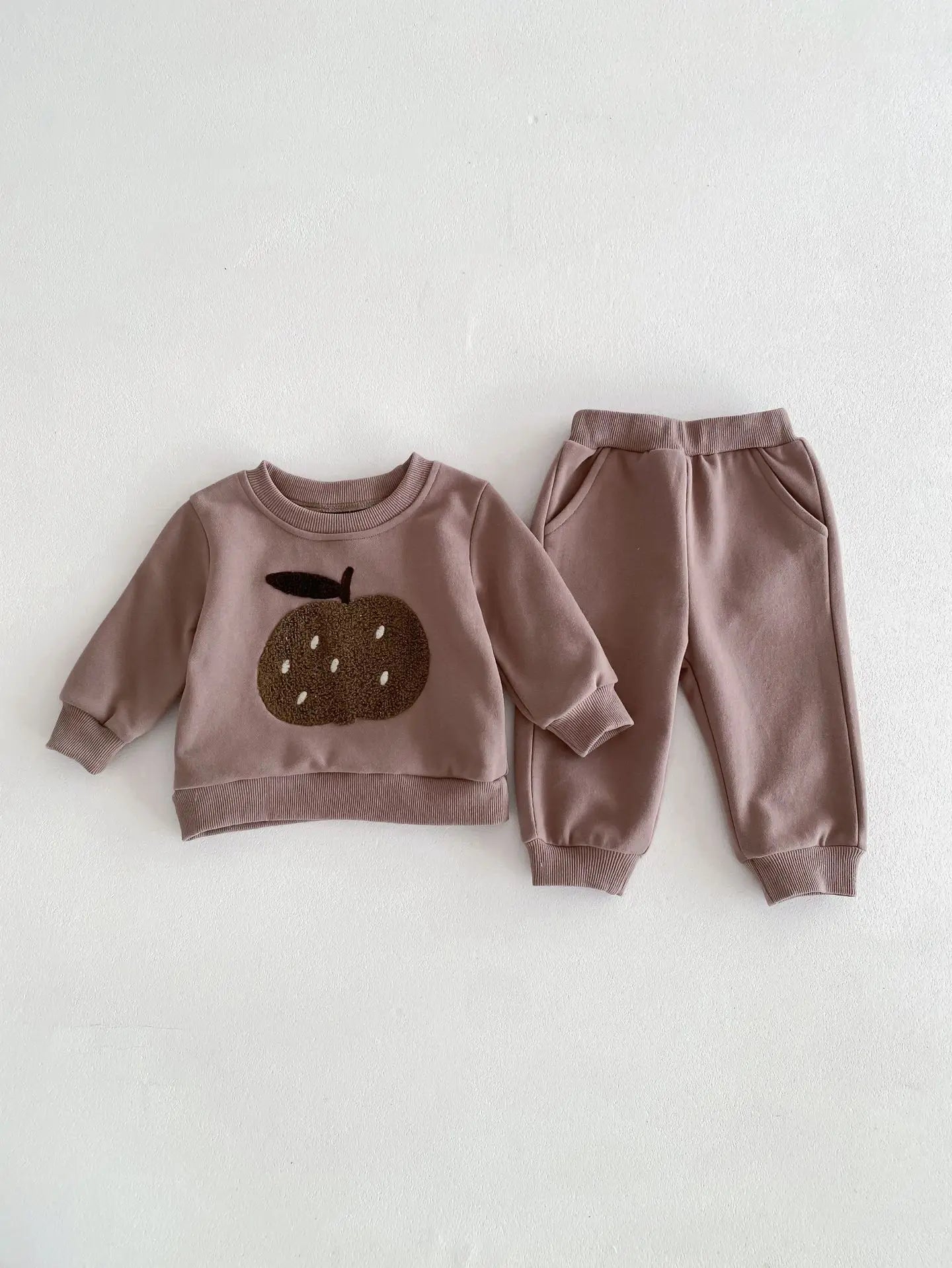 Baby Toddler Boy Girl 2Pcs Clothes Set Autumn Winter Infant Jogger Set Long Sleeve Pullover Top Pant Suit Outfit