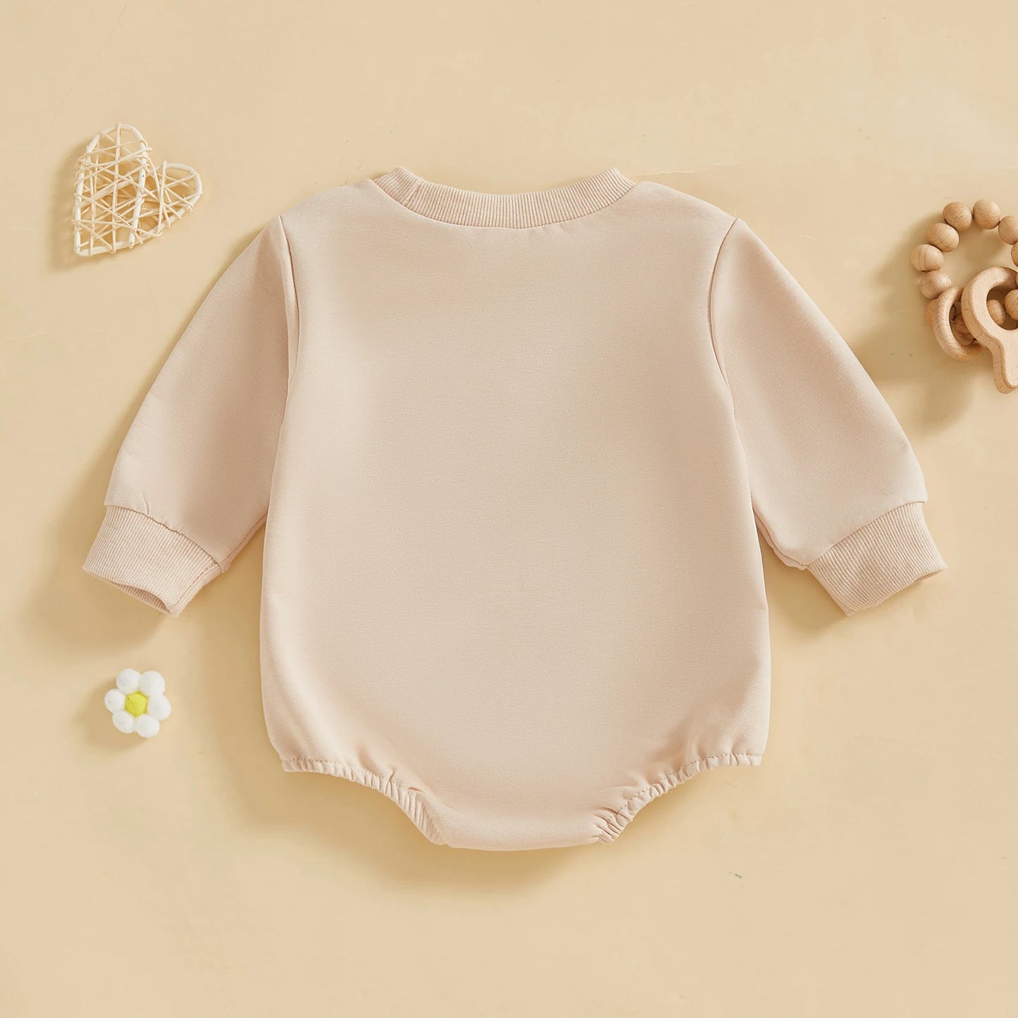 Baby Girls Boys Little Brother Sister Fall Romper Letter Embroidery Long Sleeve Round Neck Bubble Jumpsuit