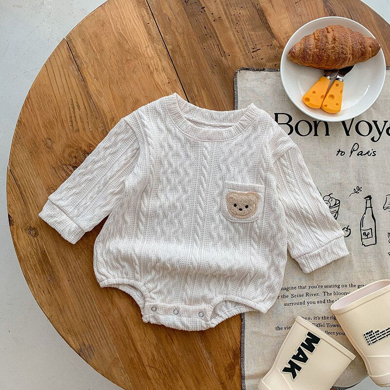 Long Sleeve Boys One Piece Bodysuit Romper