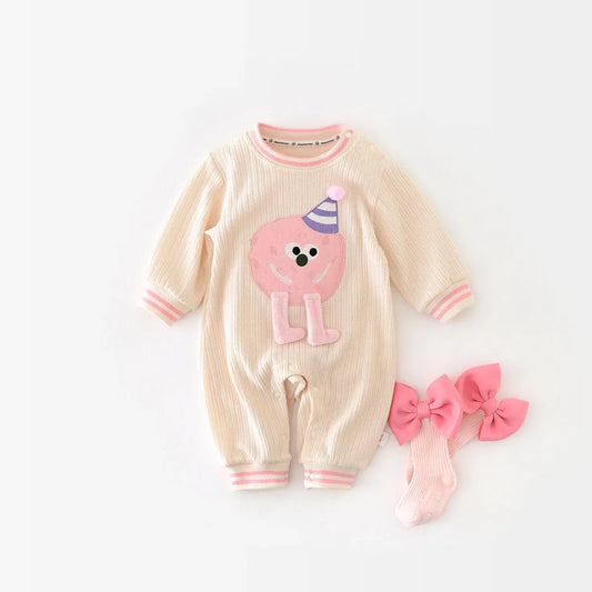 Pink Cartoon Jumpsuit Romper