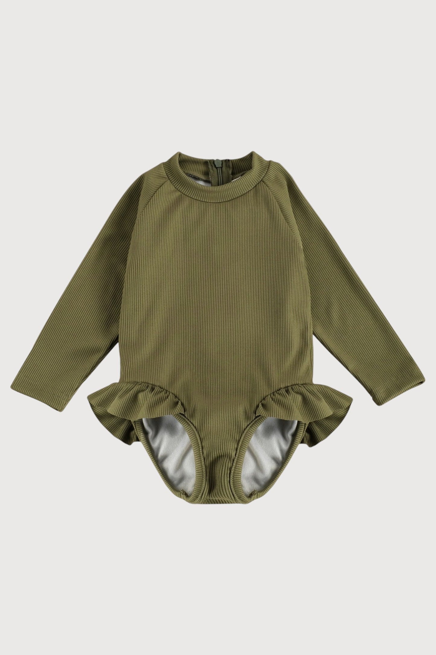 Toddler Girls Long Sleeve Frill One Piece Swimsuit