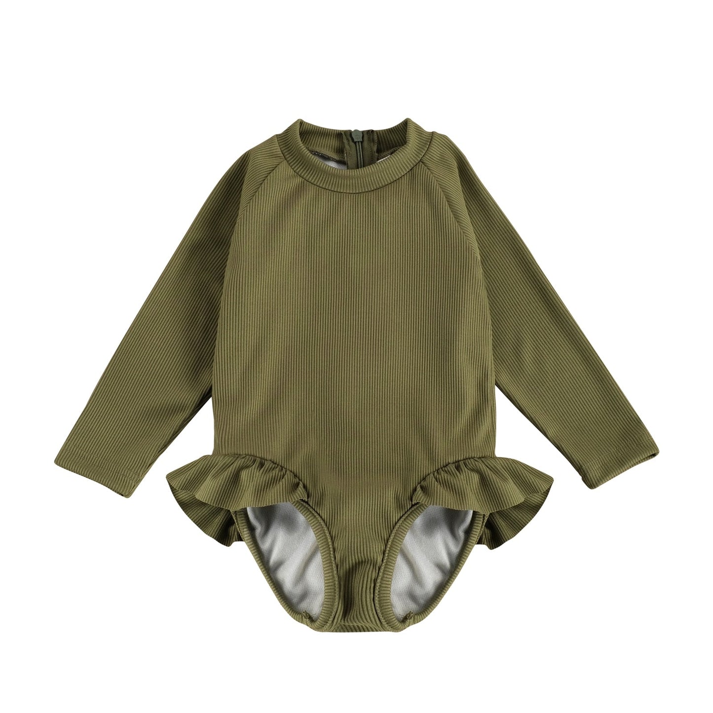 Toddler Girls Long Sleeve Frill One Piece Swimsuit