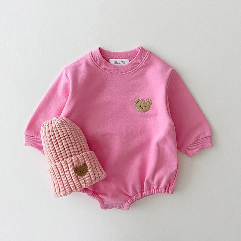 Teddy Bear Sweatshirt Bodysuit Romper
