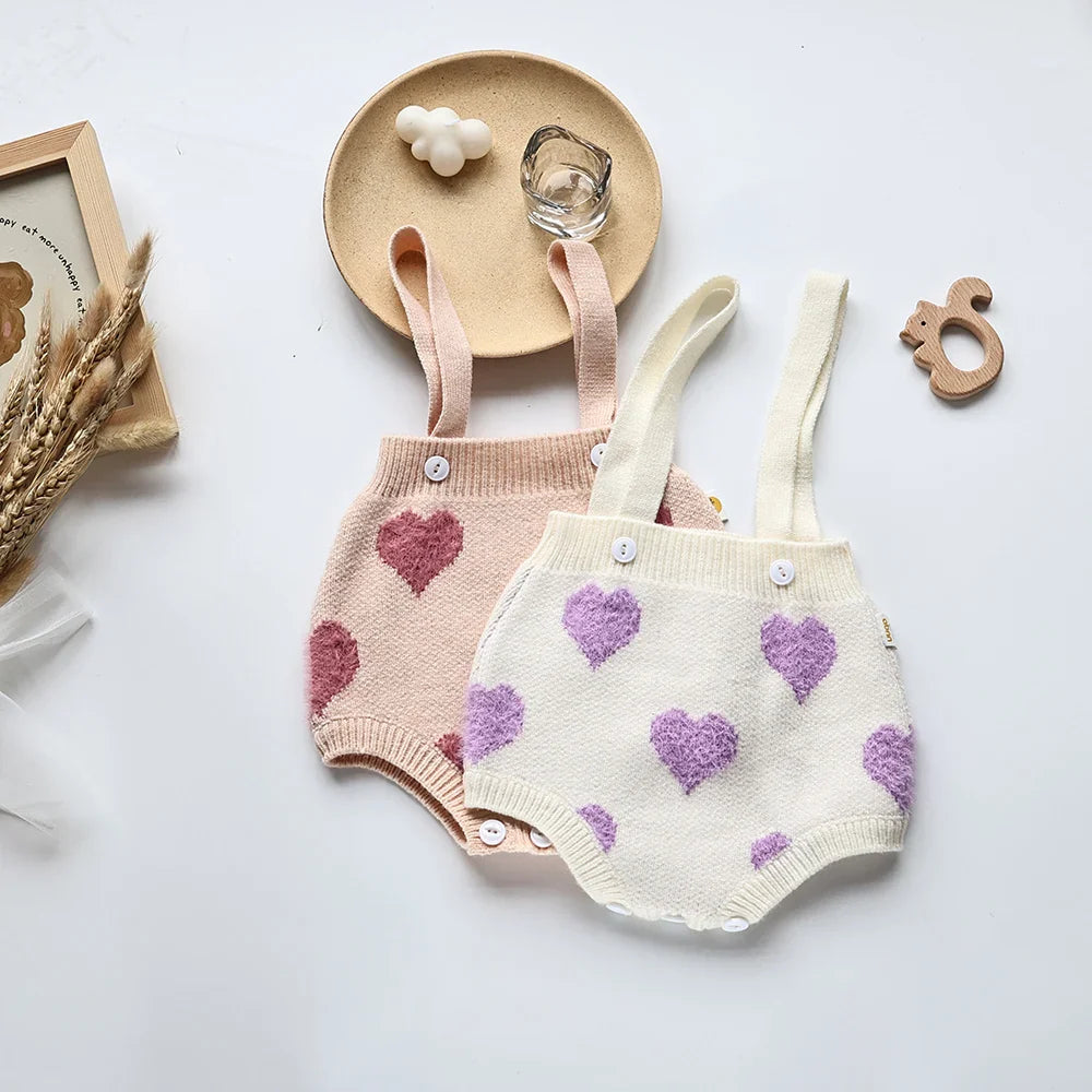 Heart Print 2 Piece Sweater Set