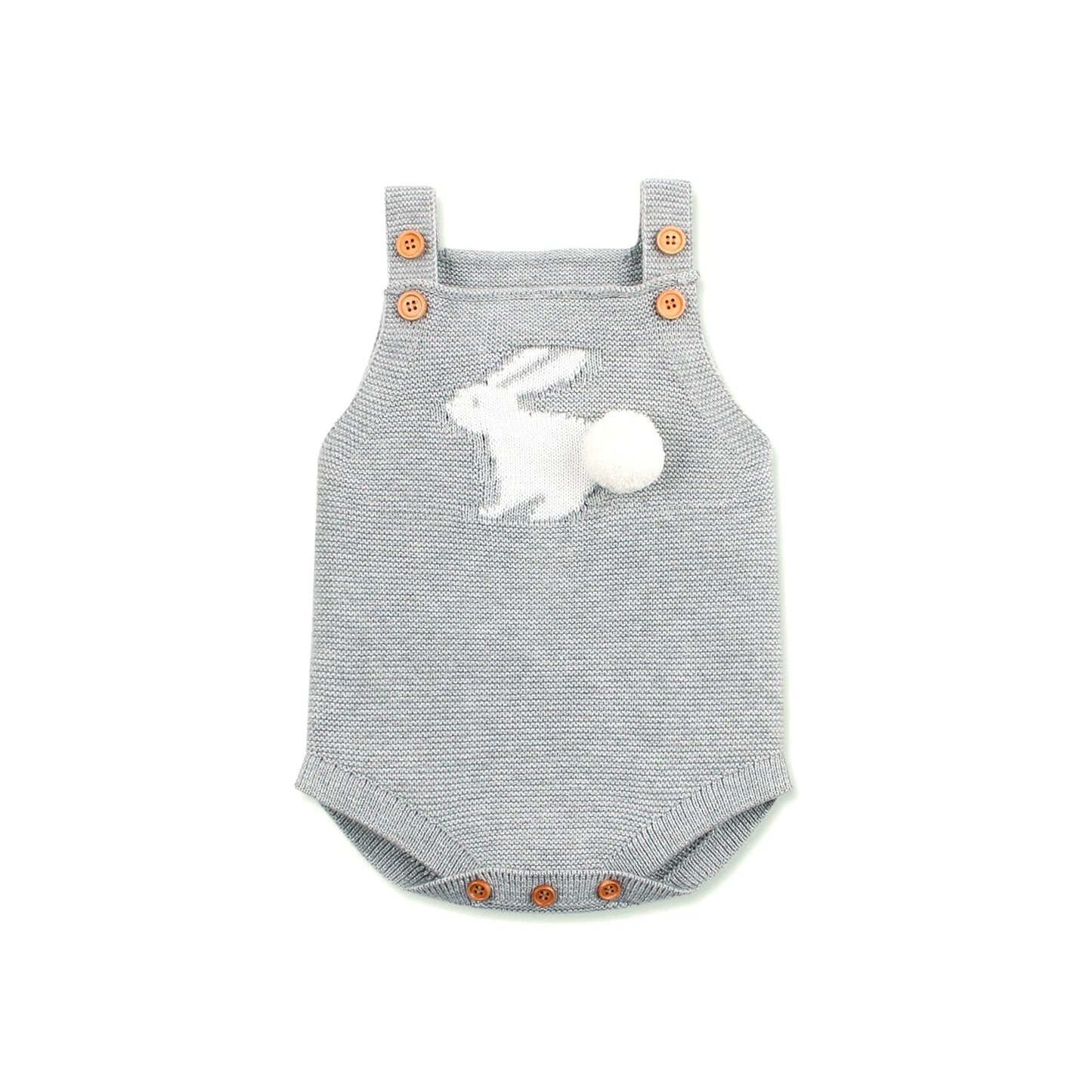 Puffy Rabbit knitted Bodysuit Romper