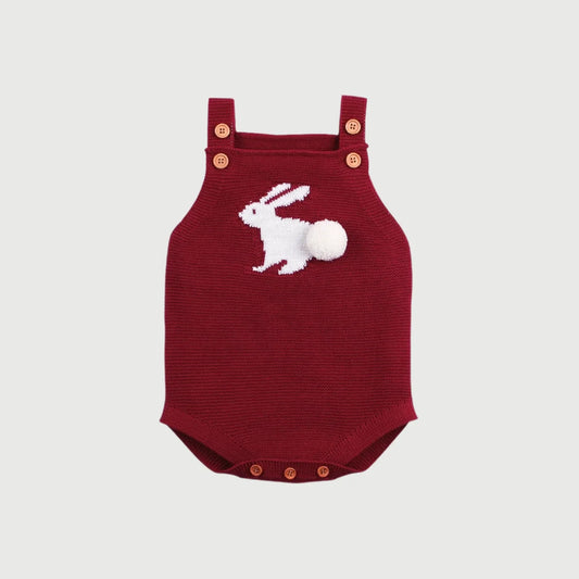 Puffy Rabbit knitted Bodysuit Romper