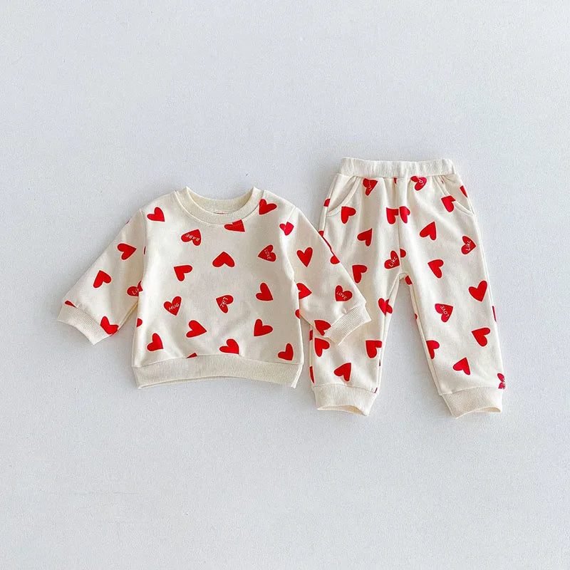 Colorful Heart Jogger Set