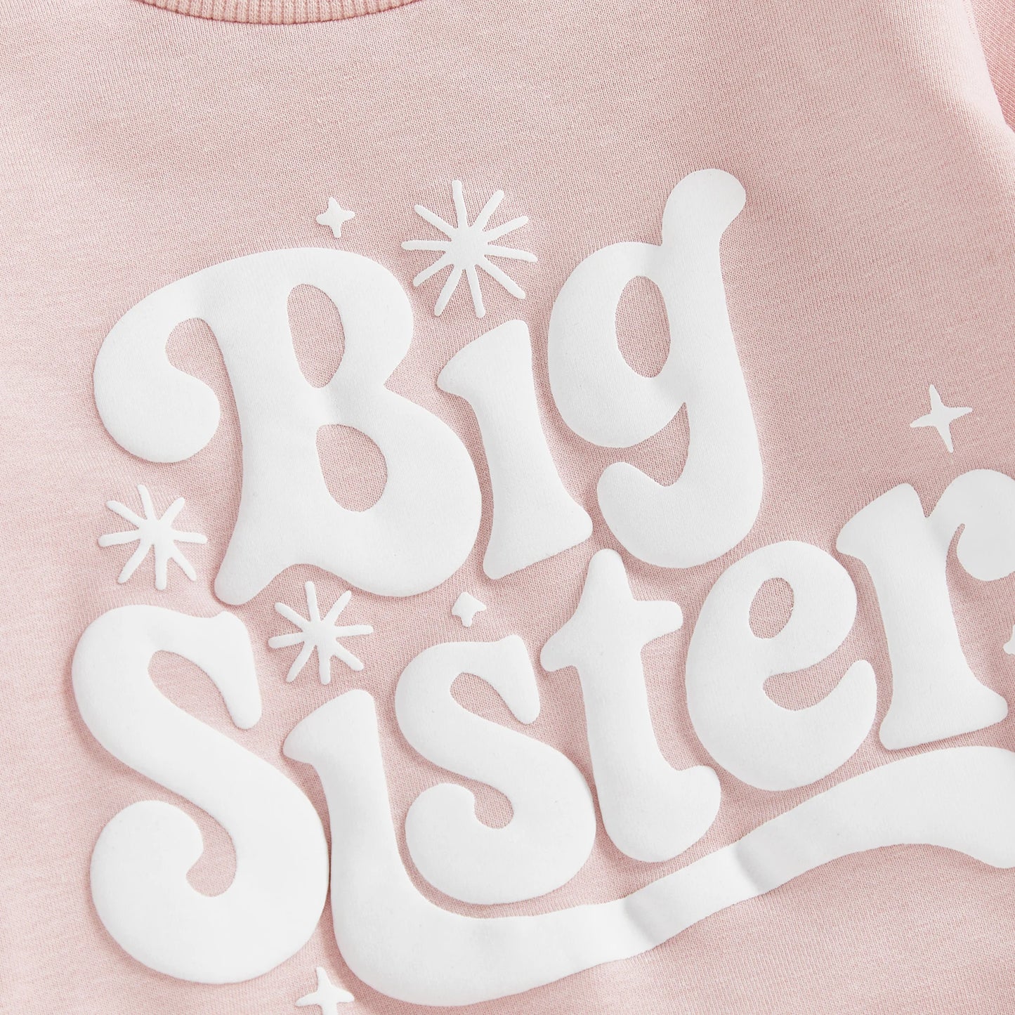 Baby Toddler Girls 2Pcs Big Sister Autumn Pink Letter Print Long Sleeve Top Drawstring Pants Jogger Set