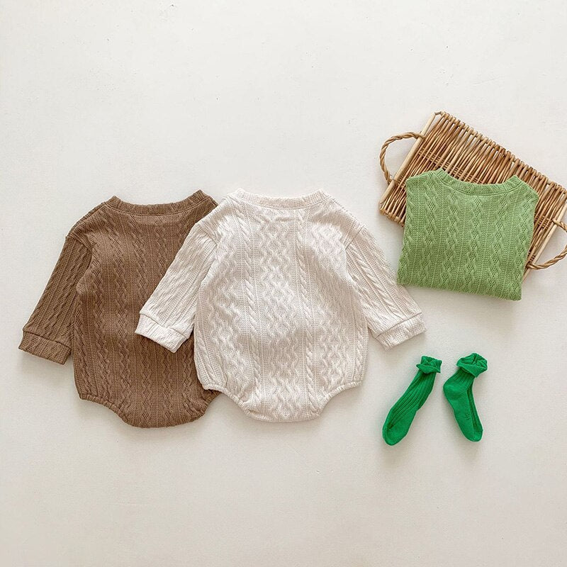 Long Sleeve Boys One Piece Bodysuit Romper