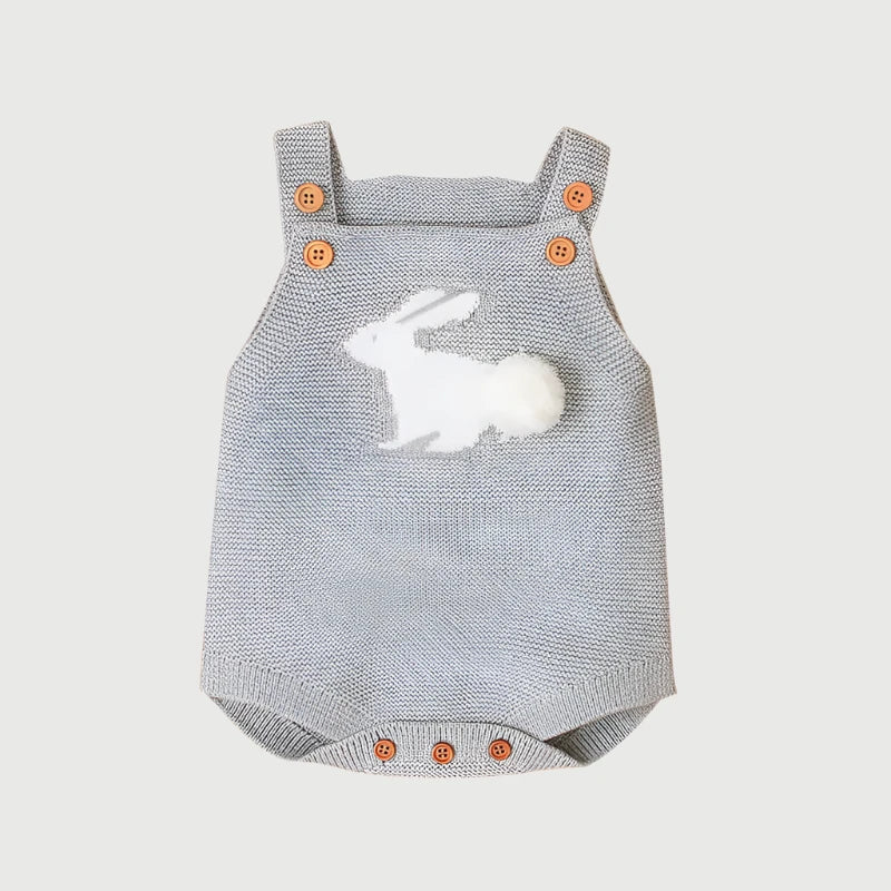 Puffy Rabbit knitted Bodysuit Romper